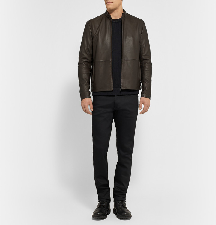 Theory Arvid Leather Jacket, $1,145 | MR PORTER | Lookastic