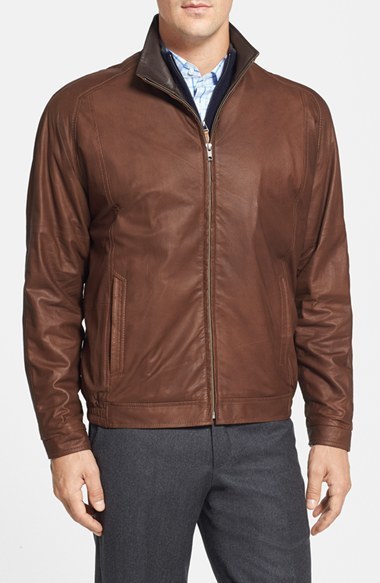 Big Tall Remy Leather Lite Lambskin Leather Jacket, $1,095 | Nordstrom ...