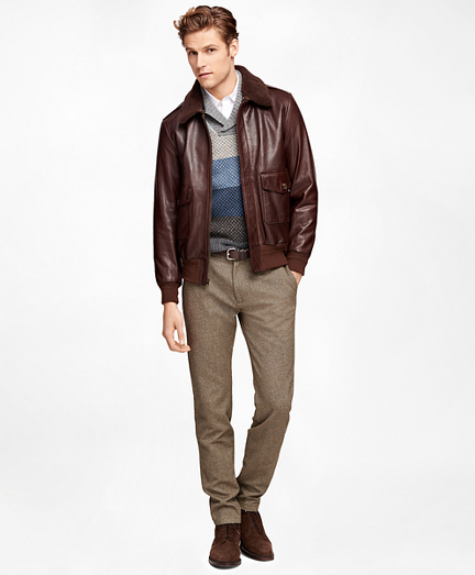Brooks Brothers Outerwear  Reversible Leather Jacket Dark Brown - Mens •  Trialera