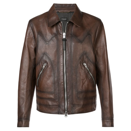 Molly Burnished Leather Jacket Black - Society Telluride