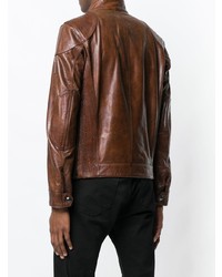 Belstaff Button Up Leather Jacket