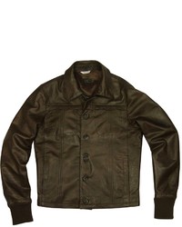 Forzieri Dark Brown Leather Jacket
