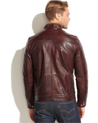 Emanuel Ungaro Leather Wind Resistant Moto Jacket