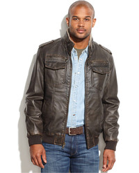 Tommy Hilfiger Faux Leather Military Bomber