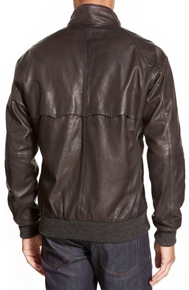 Baracuta G9 Leather Harrington Jacket, $790 | Nordstrom | Lookastic