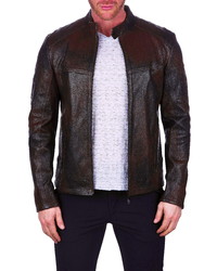 Maceoo Hammer Leather Bomber Jacket