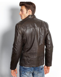 Marc New York Jacket Vine Lightweight Calf Leather Moto Jacket