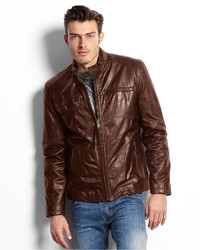 Marc New York Jacket Vine Lightweight Calf Leather Moto Jacket