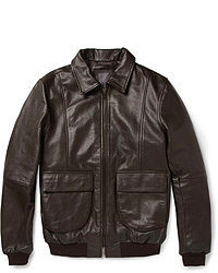 Lot 78 Lot78 Leather Bomber Jacket