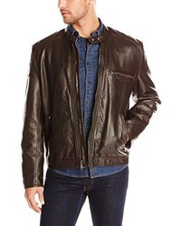 Andrew Marc Marc New York By Felton Distressed Faux Leather Moto Jacket