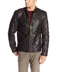 Andrew Marc Marc New York By Lightweight Calf Leather Moto Jacket