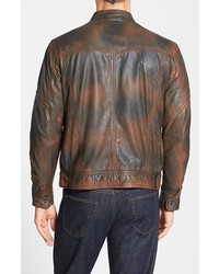 Missani Le Collezioni Contemporary Fit Leather Moto Jacket