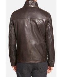 BOSS Morano 3 In 1 Leather Jacket With Waistcoat Liner