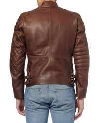 Acne Studios Oliver Slim Fit Leather Biker Jacket