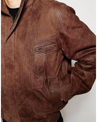 Reclaimed Vintage Oversized Leather Bomber Jacket