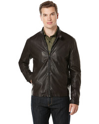 Perry Ellis Faux Leather Bomber
