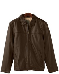 Reilly Olmes R And O Open Bottom Leather Bomber Jacket