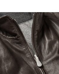 Brunello Cucinelli Reversible Leather Bomber Jacket