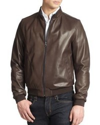 Salvatore Ferragamo Reversible Leather Bomber Jacket
