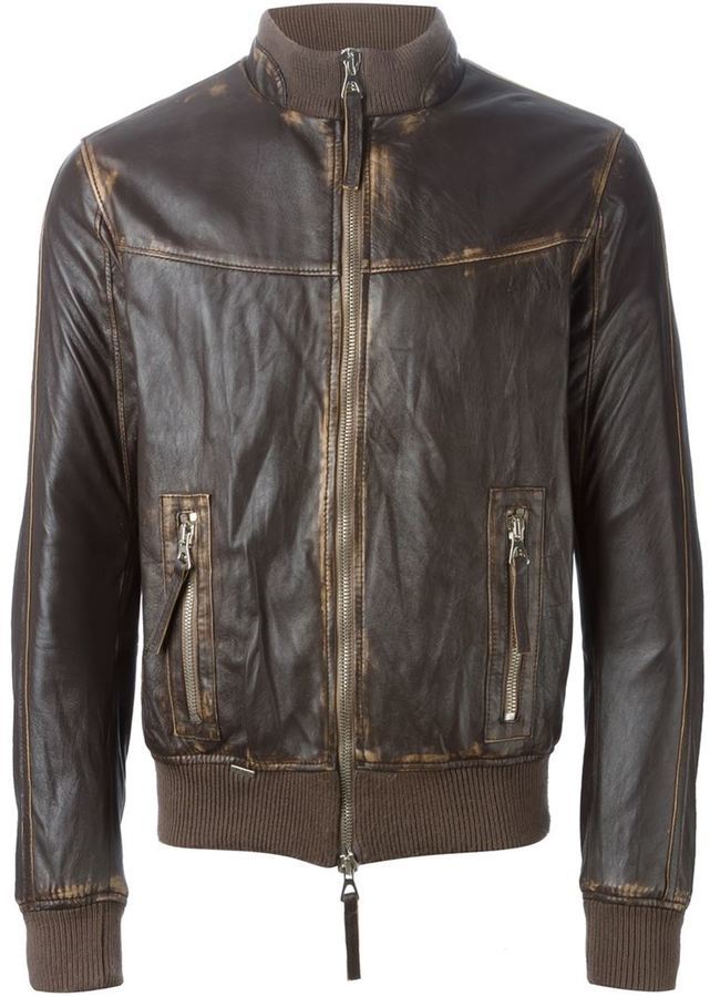 S.W.O.R.D. Sword Leather Zip Jacket, $632 | farfetch.com | Lookastic