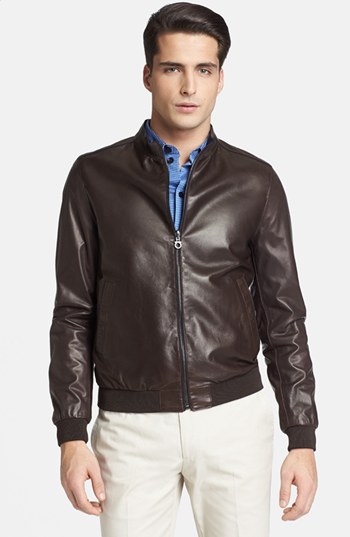 Salvatore Ferragamo Nappa Leather Jacket, $3,100 | Nordstrom | Lookastic