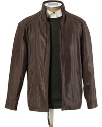 Jos. A. Bank Vip Voyager Leather Open Bottom Jacket