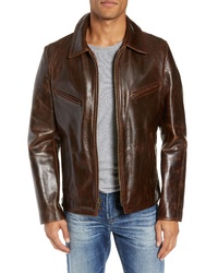 Schott NYC Waxy Cowhide Leather Moto Jacket
