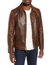 Schott NYC Waxy Naked Buffalo Leather Delivery Jacket