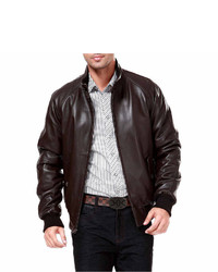 Asstd National Brand Wwii Lambskin Leather Leather Bomber Jacket Tall