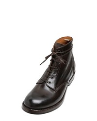 Officine Creative Brushed Leather Lace Up Boots