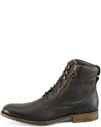 Andrew Marc Campbell Short Lace Up Boot Dark Brown