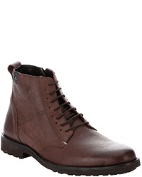 7 For All Mankind Dark Brown Leather Lace Up Boots