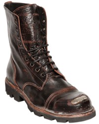 Diesel Steel Toe Vintage Effect Leather Boots