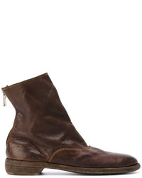 Guidi Distressed Zip Boots