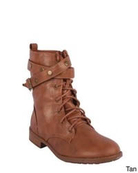 Forever Justina 46 Lace Up Mid Calf Boots