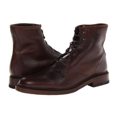 Frye James Lace Up Lace Up Boots Dark Brown Smooth Full Grain, $298 ...