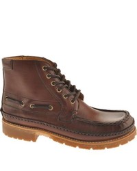 Frye Nolan Lace Up Dark Brown Full Grain Leather Boots