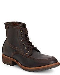 Steve Madden Newburgh Leather Lace Up Boots