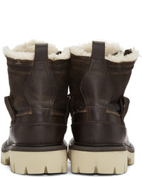 rag & bone Rag And Bone Brown Leather And Shearling Spencer Boots
