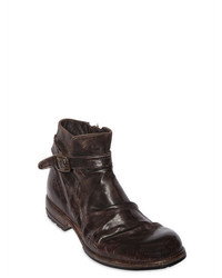 Shoto Vintage Effect Washed Leather Boots