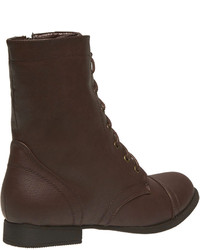 Wet Seal Solid Lace Up Combat Boots