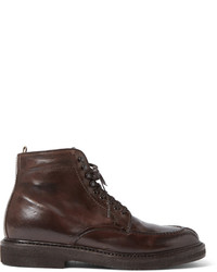 Officine Creative Stanford Distressed Leather Boots