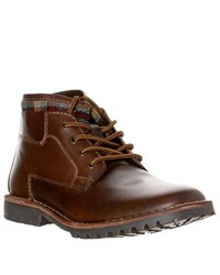 Steve Madden Nickkel Leather Boots Dark Brown Size 10