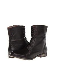 Steve Madden Troopah2 Lace Up Boots Brown Leather