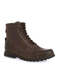 Timberland Earthkeepers Rugged Original Leather Boots Dark Brown