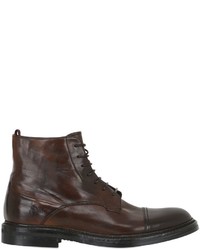 Silvano Sassetti Washed Horse Leather Lace Up Boots