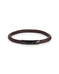 Nordstrom Men's Shop Braided Leather Id Bracelet