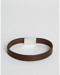 Ted Baker Clasp Bracelet With Leather Stitch