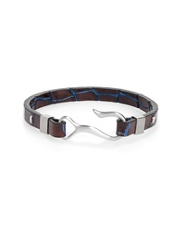 Nordstrom Men's Shop Embossed Leather Hook Bracelet