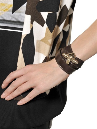 Givenchy Obsedia Wrap Around Leather Bracelet, $555 | LUISAVIAROMA |  Lookastic